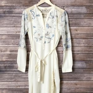 *SOLD* Anthropologie Floral Embroidered Shirtdress